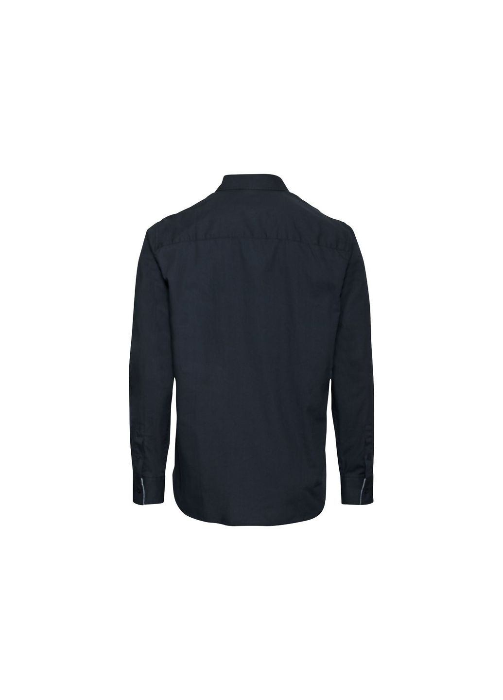 Темно-синяя повседневный, кэжуал, классическая рубашка однотонная Livergy