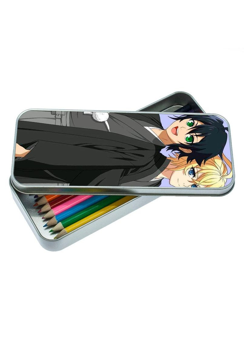 Органайзер для канцелярских принадлежностей металлический, кейс для мелочей Последний серафим #002 7*18 см Silver No Brand (309154699)