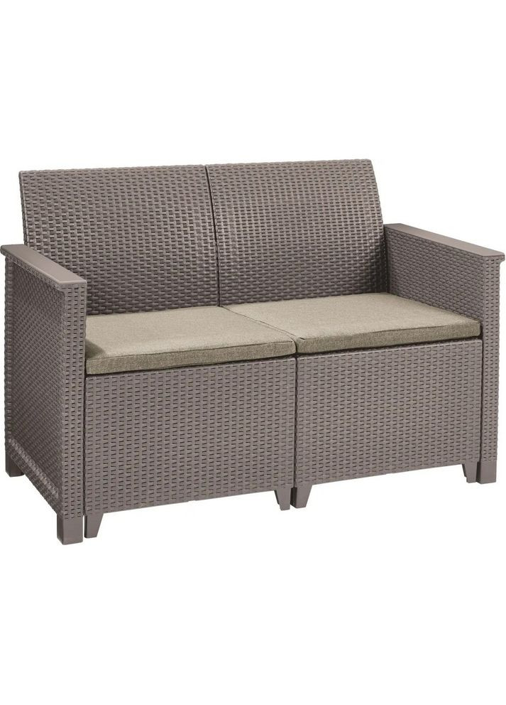 Комплект садових меблів Elodie 2 seater sofa set (Chicago table) 1 диван + 2 крісла + 1 стіл капучино 246157 Keter (317306061)