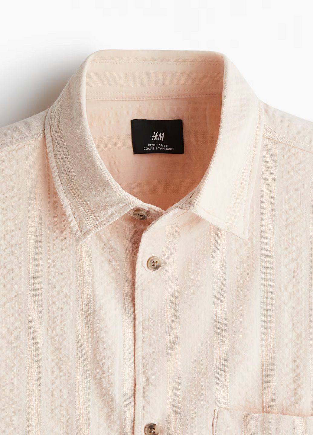 Персиковая кэжуал рубашка H&M