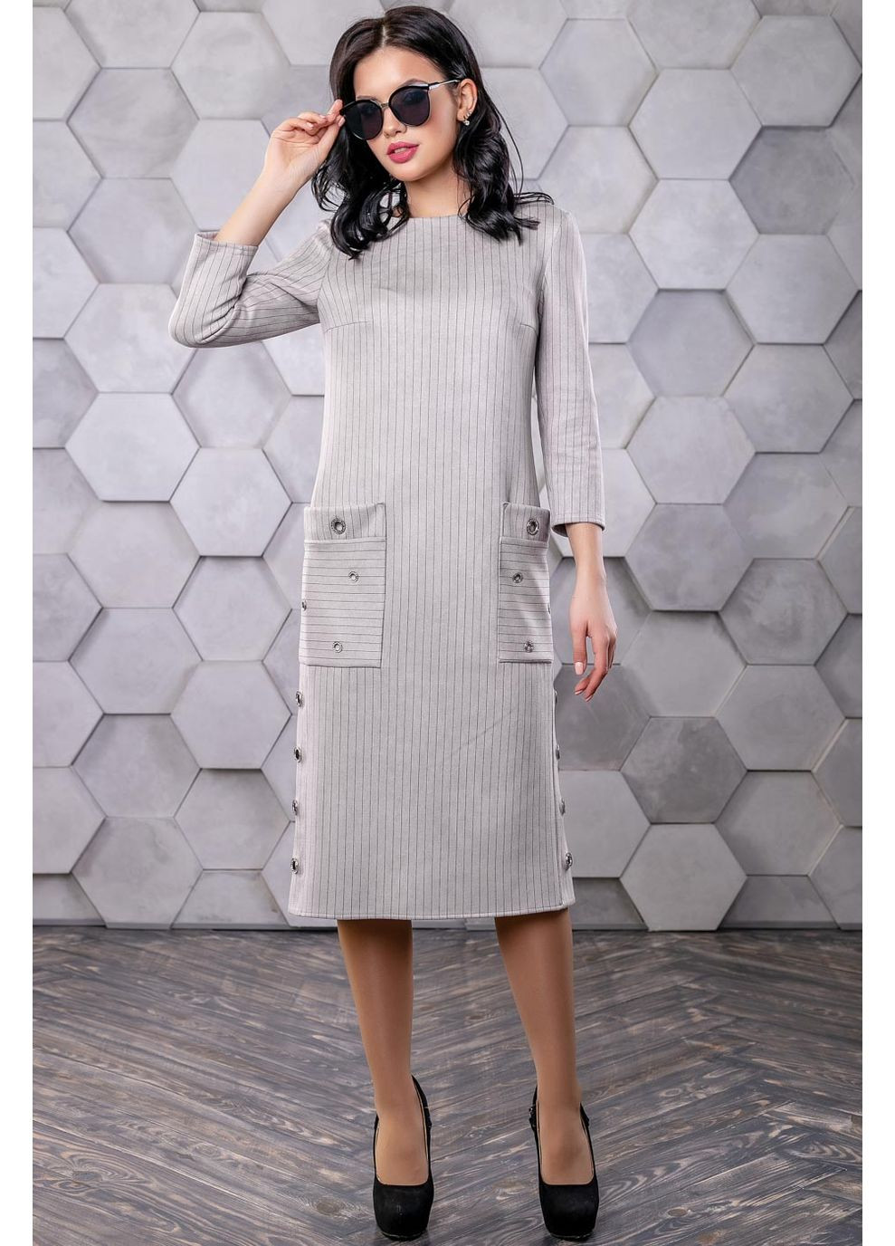 Серое платье 1109.3177 Seventeen