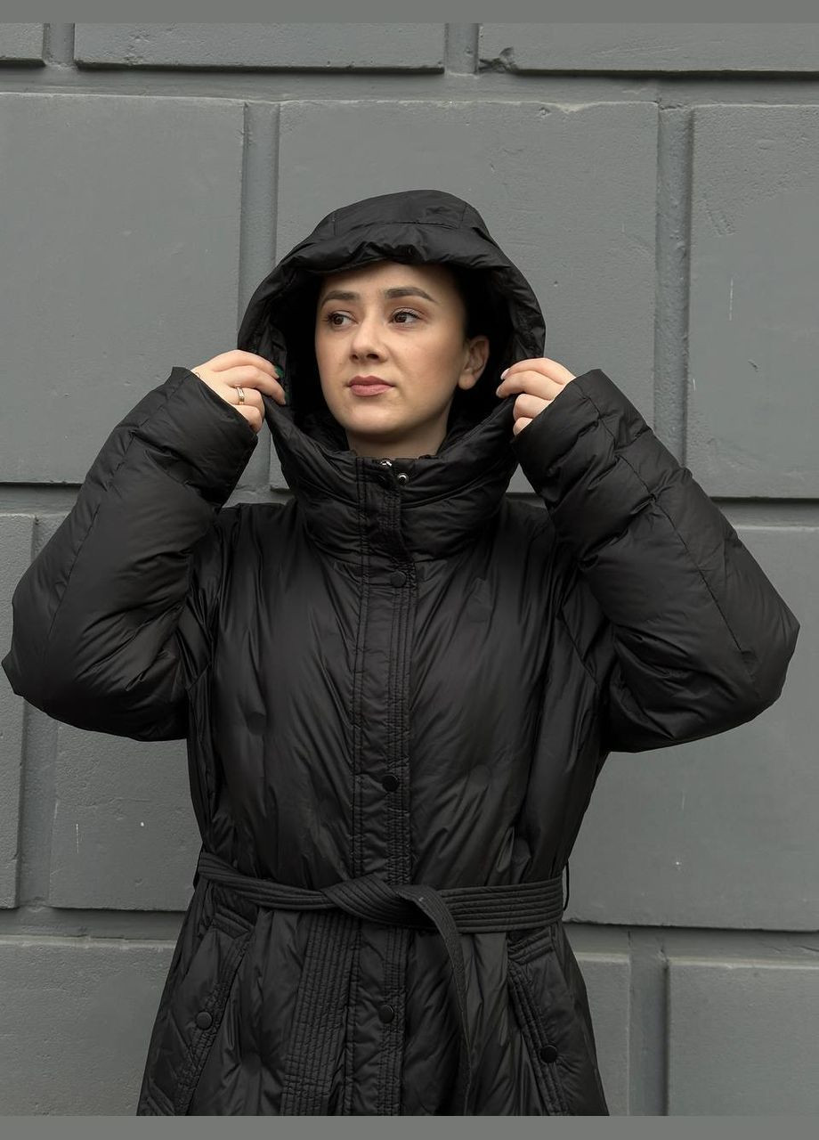 Черная куртка, пальто пуховое FLY