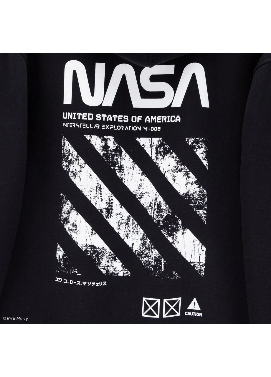 Худі темно-синє тепла м’яка якісна на флісі з начосом Nasa (402042633)