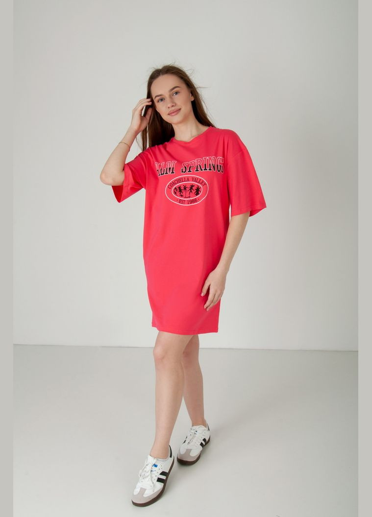 Комбінована сукня-футболка для жінок "oversize" 09-3521-83н Авекстекс