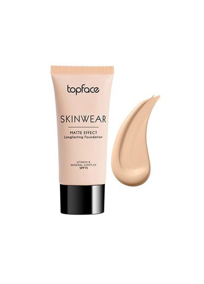 Тональний крем "Skinwear - Matte Effect Longlasting Foundation" [01] (30 мл) TopFace (334869433)