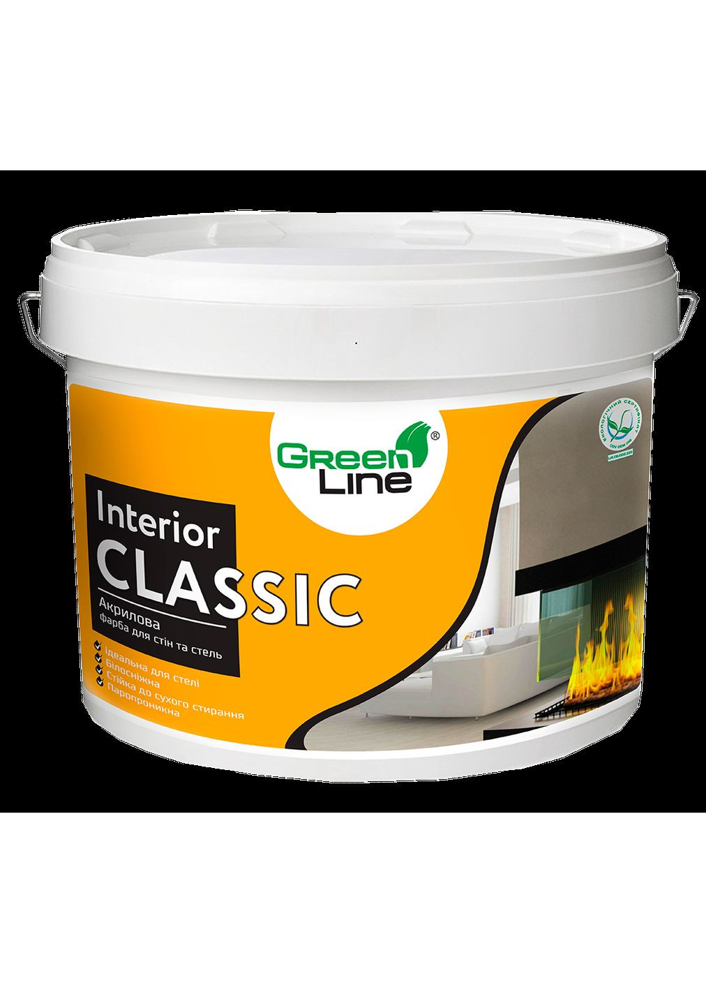 Акрилова фарба для стін та стелі INTERIOR CLASSIC ТМ 10 л Green Line (369717871)