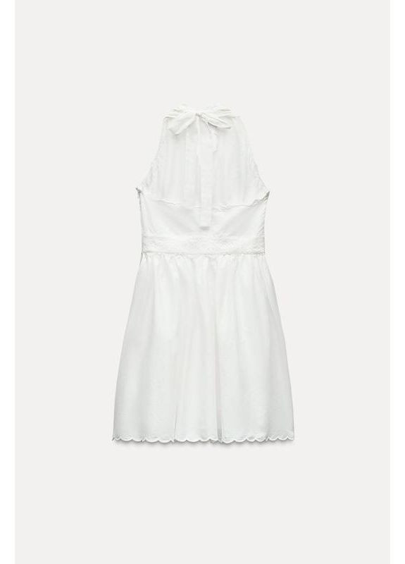 Білий коротка сукня з вишивкою zw collection Zara