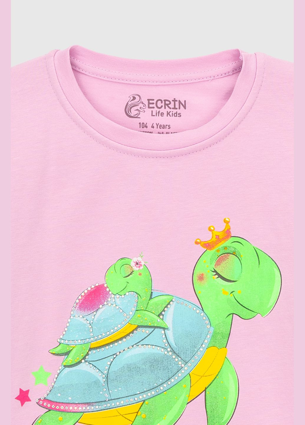 Сиреневая летняя футболка Ecrin