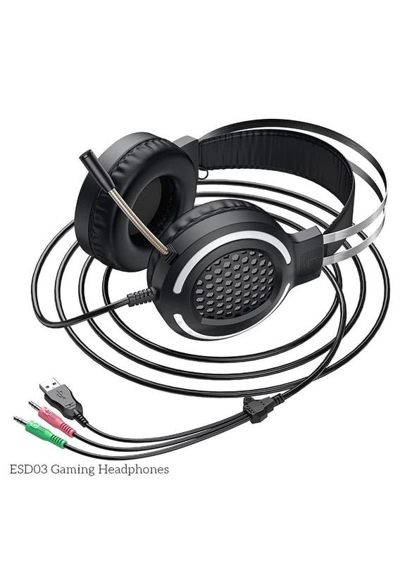 Игровые наушники с LEDподсветкой ESD03 Gaming Wired Headphones Hoco (280877776)
