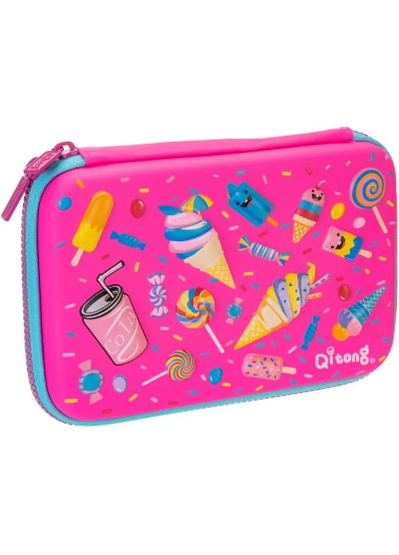 Пенал 1 відділення з органайзером (QT-5650-Rosered) Cool For School (399634153)