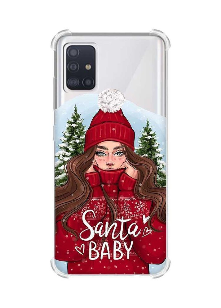 Чехол с утолщенными углами для Samsung Galaxy A51(2020)/A515 Девушка в красном (принт 189) Creative (362963683)