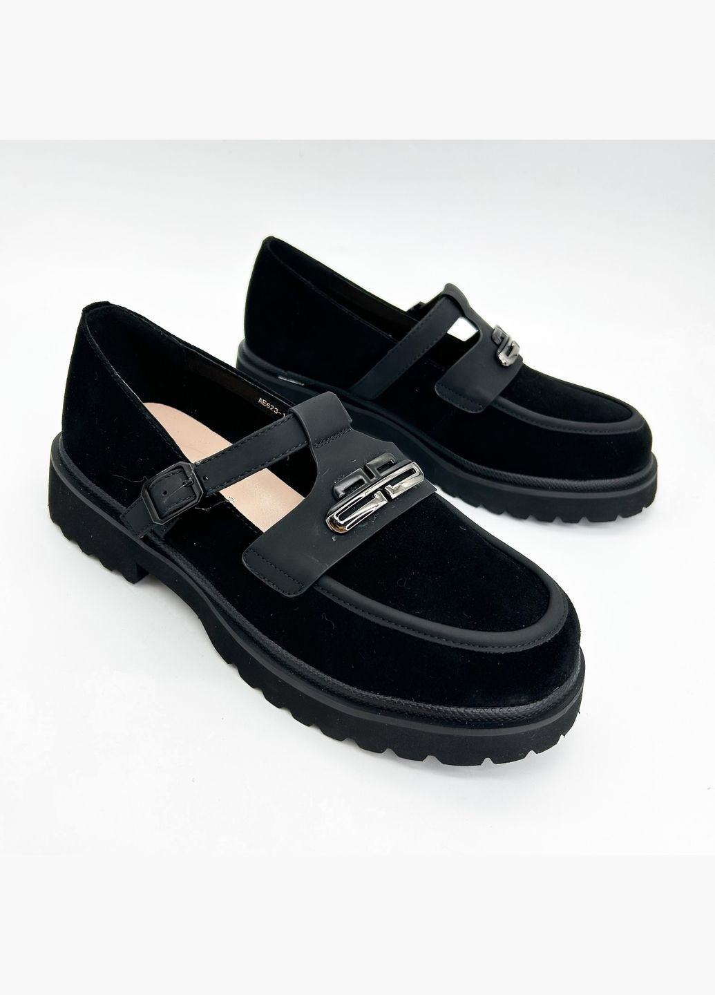 Danler Лоферы (р) Велюр 0-1-1-AE-623-1-9B черный з, украина — (328835395)