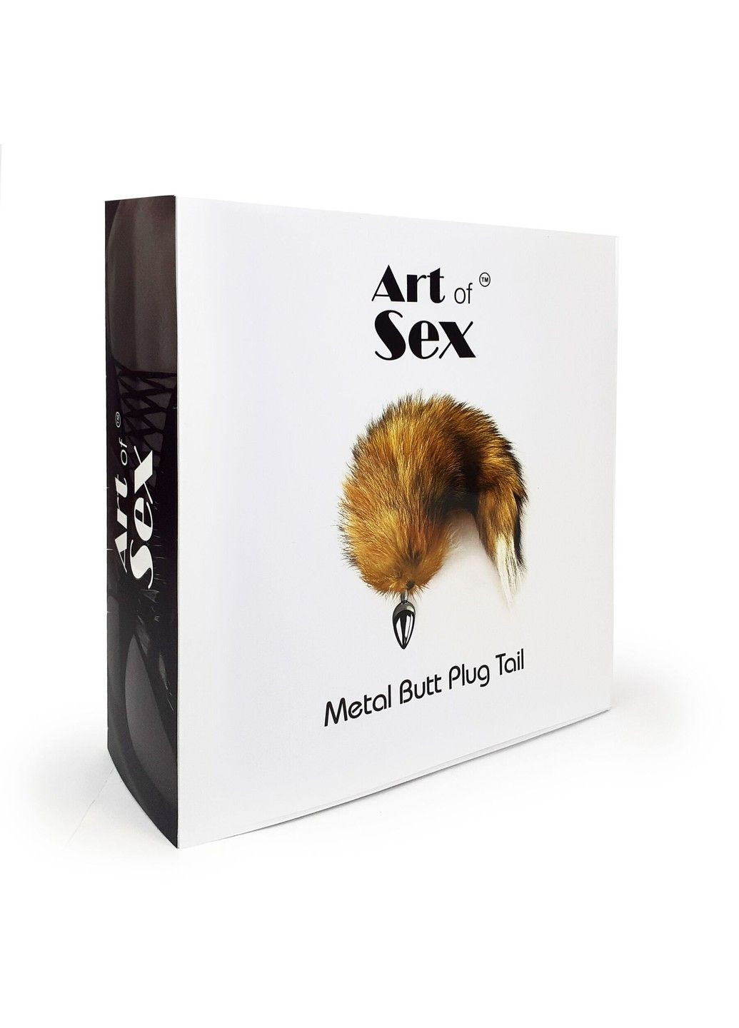 Металева анальна пробка з хвостом із натурального хутра size M Red fox Art of Sex (298474001)