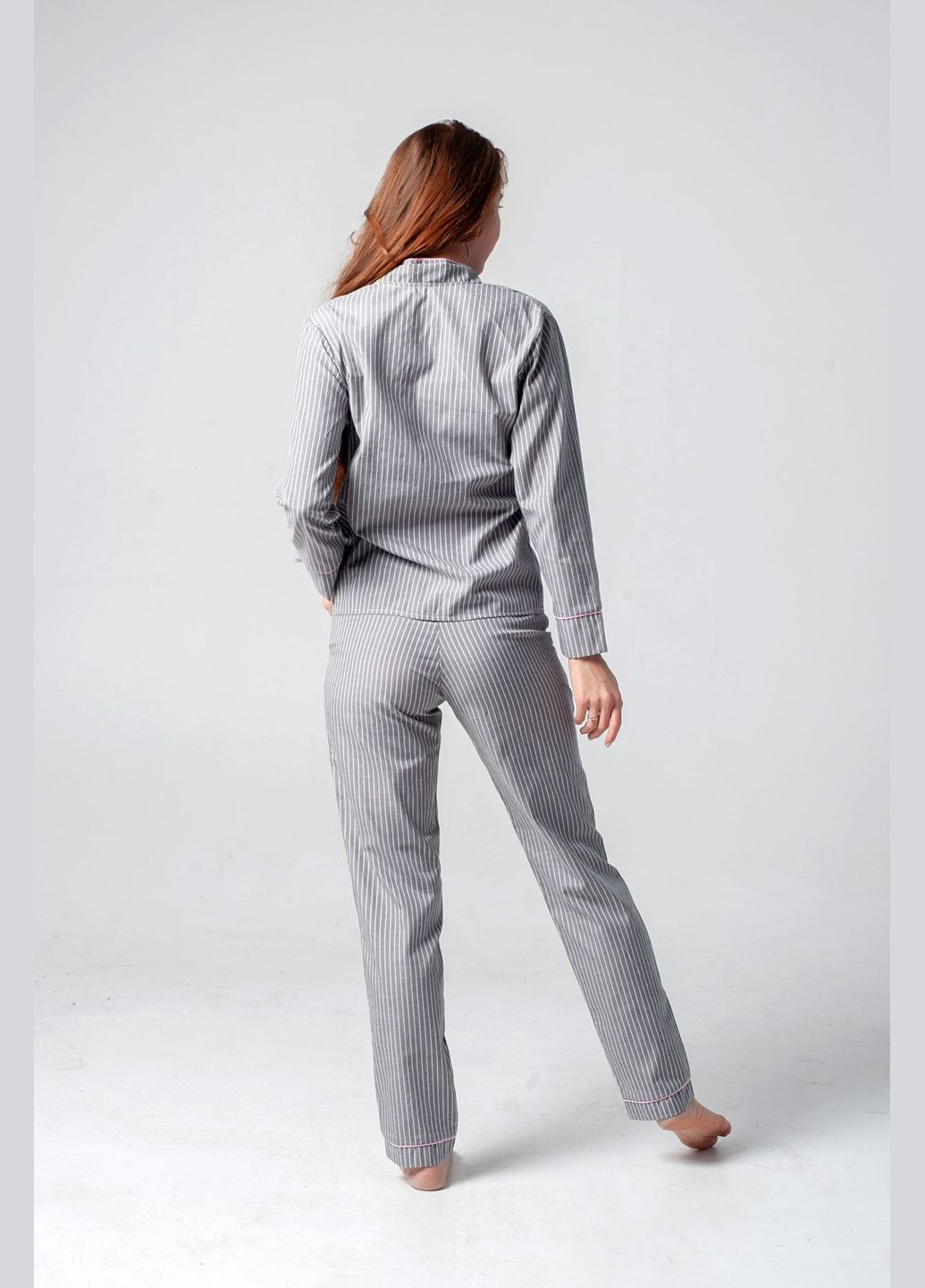 Срібна всесезон піжама жіноча рубашка + брюки Serenade