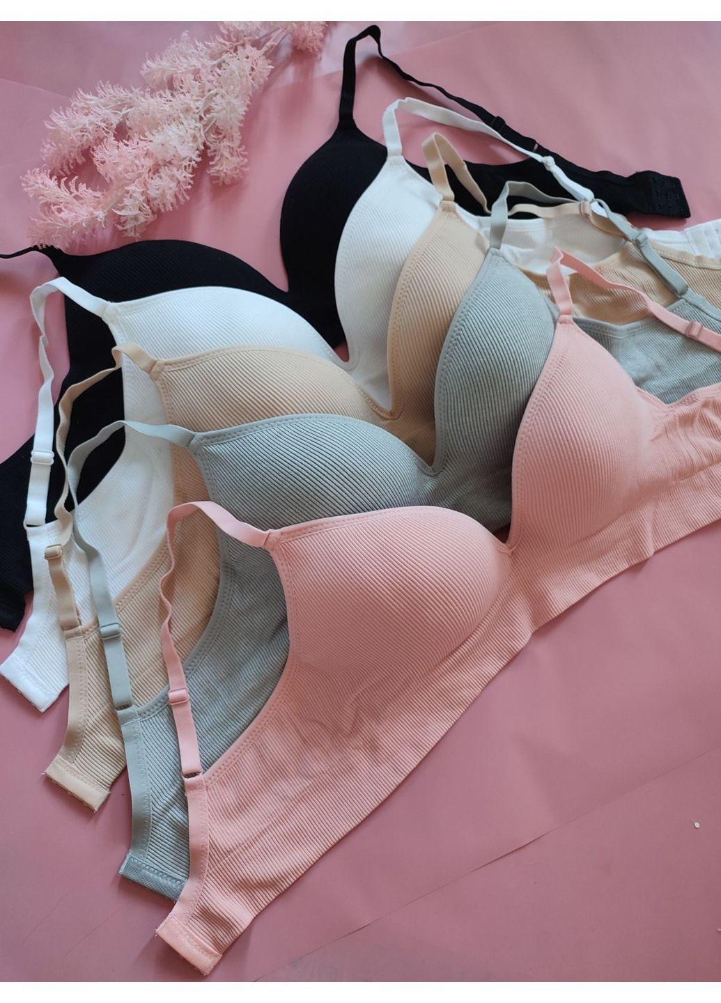 Топ - лиф хлопок в рубчик без косточек Ouno (368828572)