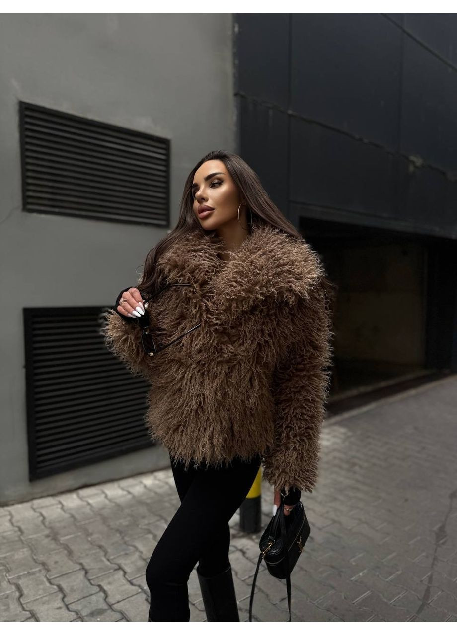 Шуба пухнаста, колір Коричневий Fashion (365072356)