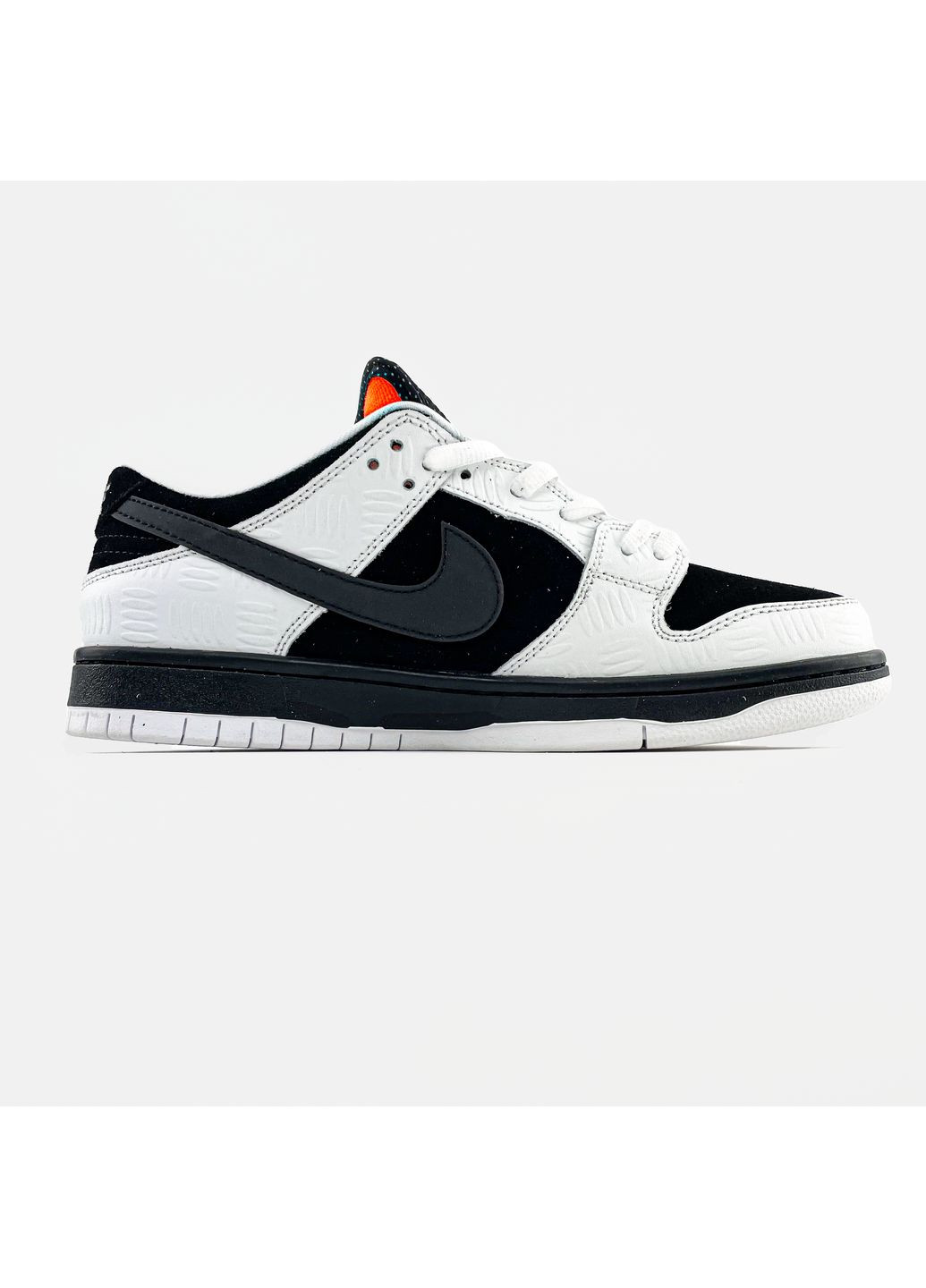 Чорно-білі Осінні кросівки чоловічі nike sb dunk low x tightbooth black white | найк сб данк низькі чорно-білі No Brand