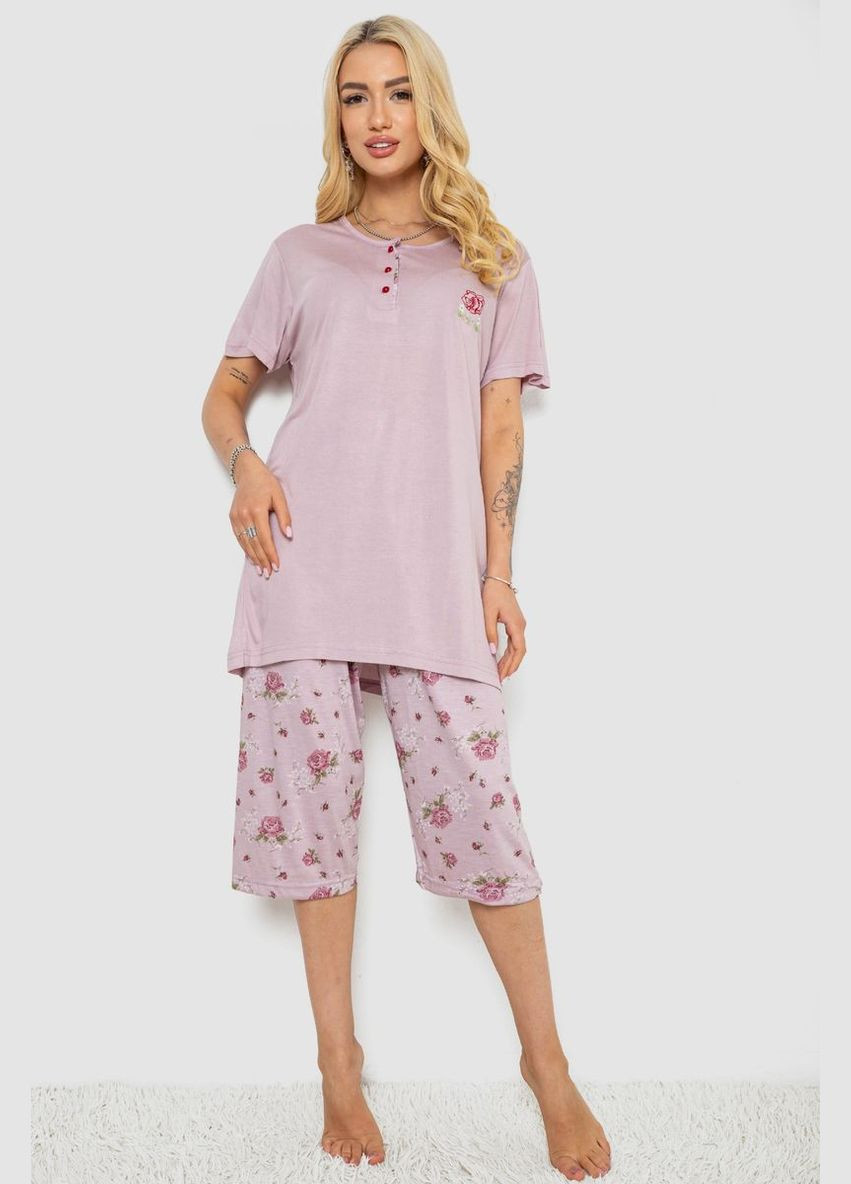 Сиреневая пижама женская с принтом Andi 243R6762