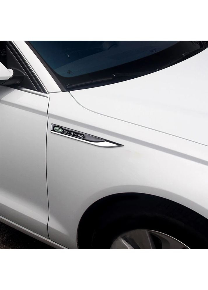 Эмблема крыла 2шт 148х18мм черные (металл) Land Rover (369609867)