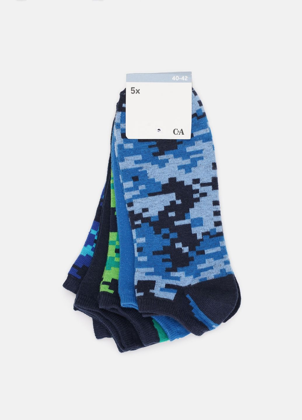 Комбинированные комплект носков (5 пар) C&A однотонные (340268338)