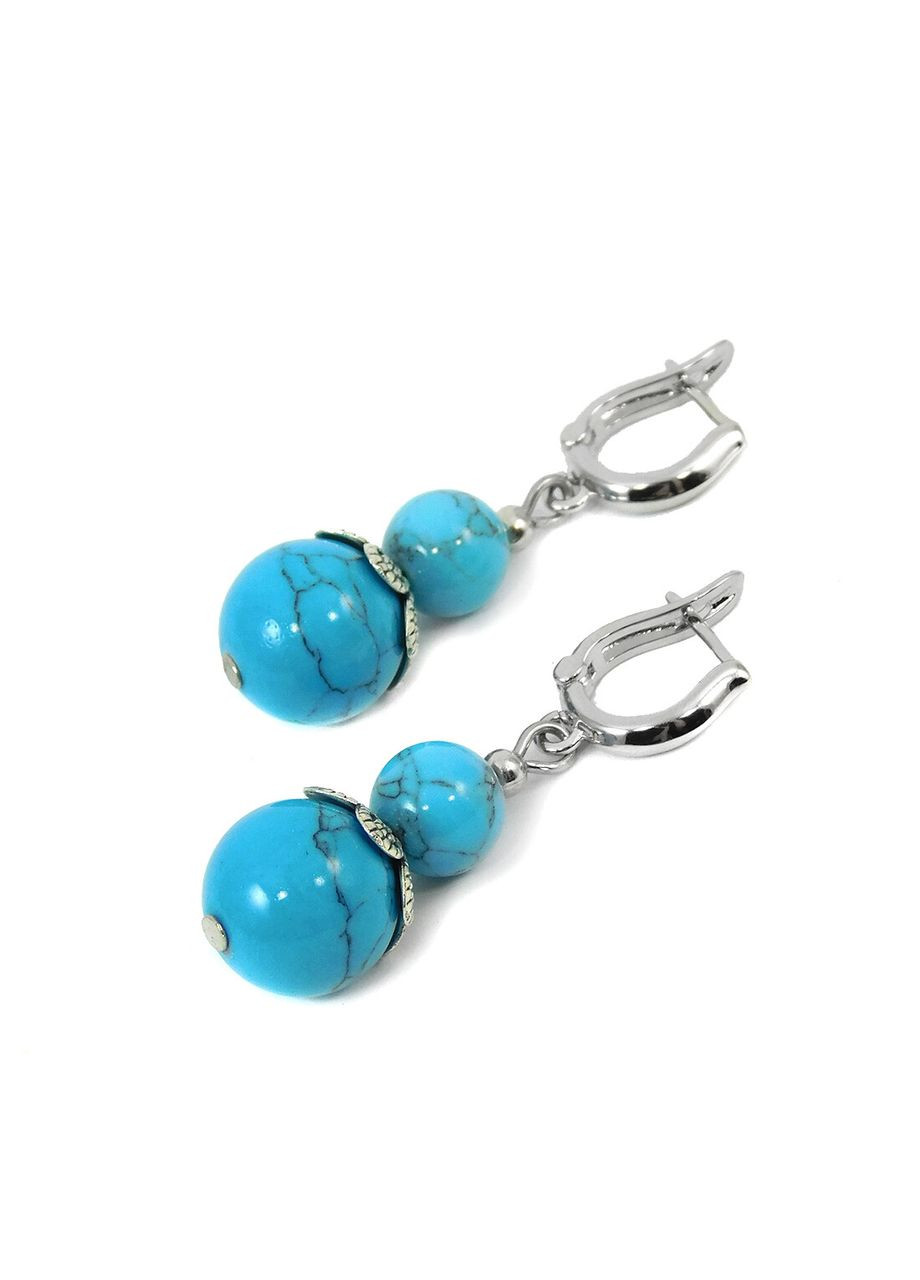 Сережки "Ліннея" Бірюза Fursa fashion (322444452)