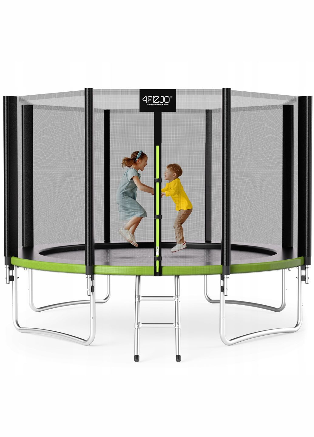 Батут с внутренней сеткой Classic 12FT 374 см Black/Green (P-5907739312914) 4FIZJO (324264834)