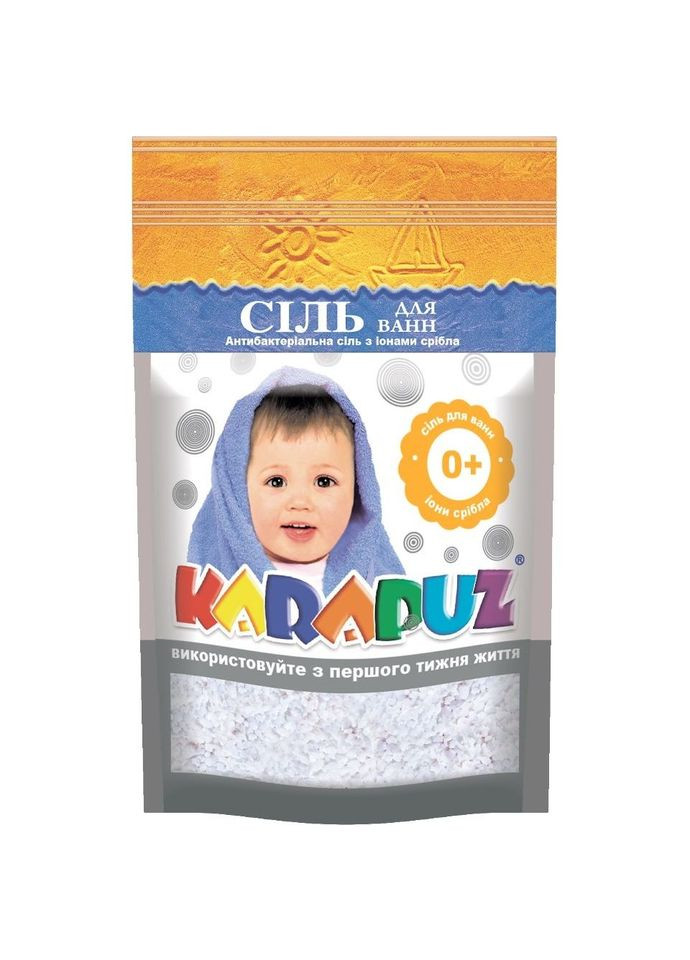 Детская морская соль для ванн Антибактериальная, 500 г Карапуз (328308827)