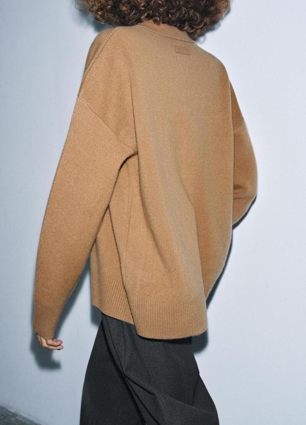 Бежевый демисезонный кардиган Zara