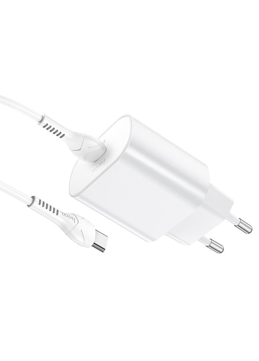 Сетевое зарядное устройство N22 Jetta PD25W charger set(Type-C to Type-C)(EU) White Hoco (369456806)