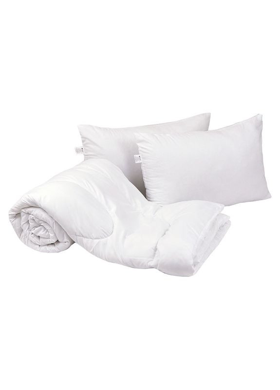Ковдра 200х220 + 2 подушки 50х70 силіконові "Білий" Руно 925.52СЛБ_Білий (263346451)