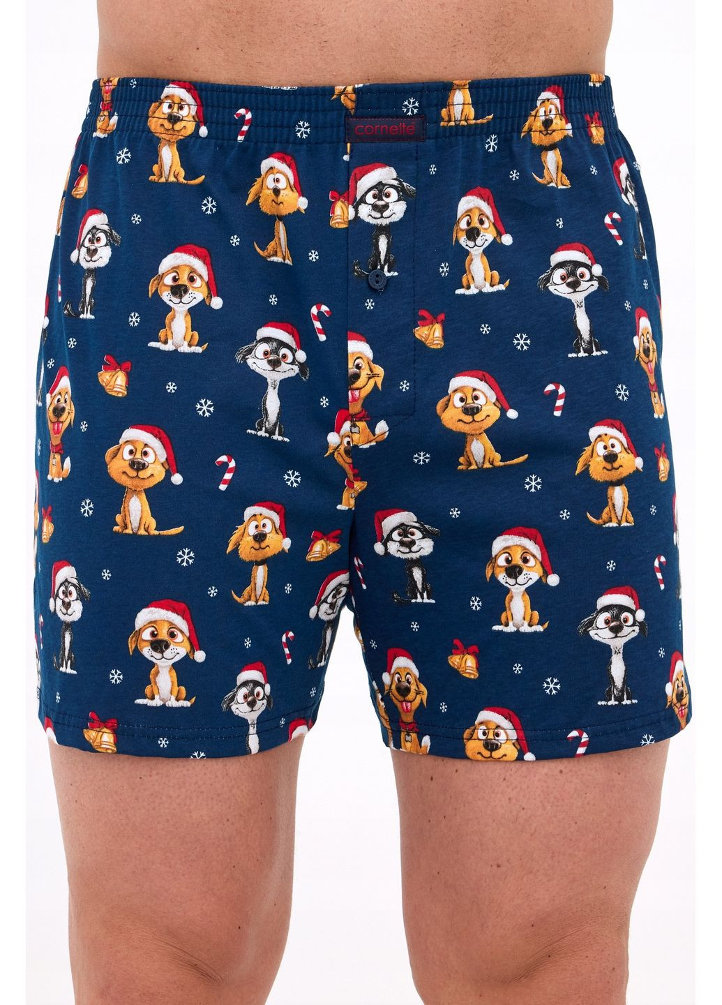 Трусы-Боксеры мужские с новогодним принтом 016/20 DOGS Cornette (366300594)