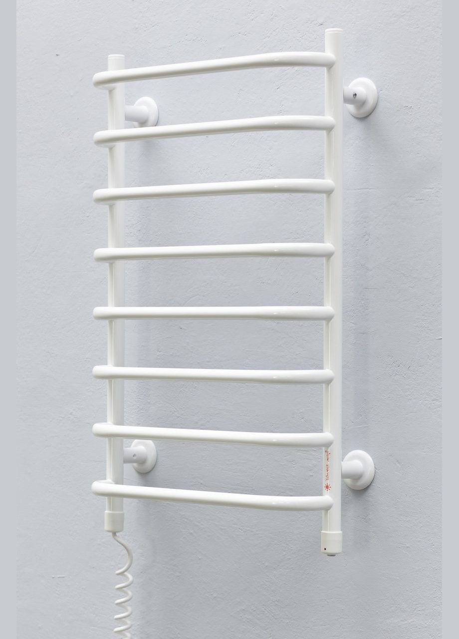 Сушарка для рушників електрична ТЕПЛИЙ СВІТ Стеїр плюс білий L з кнопковим регулятором потужності "Зима-Літо" Теплий світ (317937434)