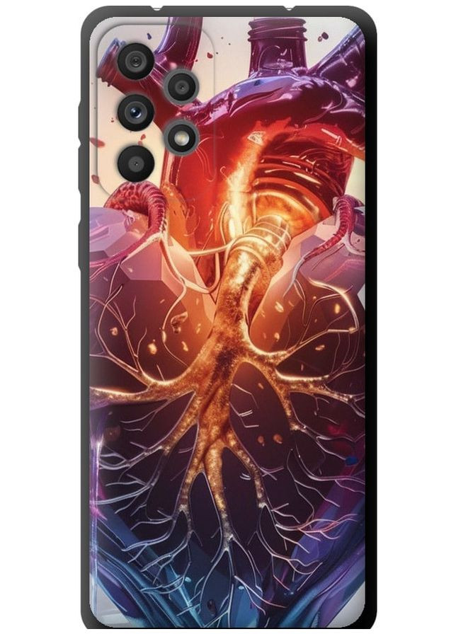 TPU черный чехол 'Crystal Heart' для Endorphone Samsung Galaxy A73 A736B (286765312)