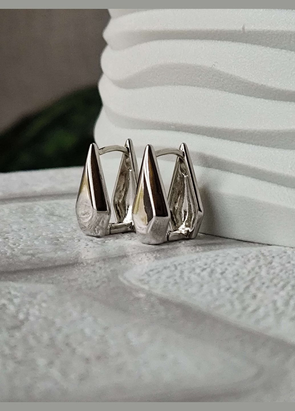 Сережки сріблясті ксюпінг xuping серце родій медичний сплав Xuping Jewelry (337503331)