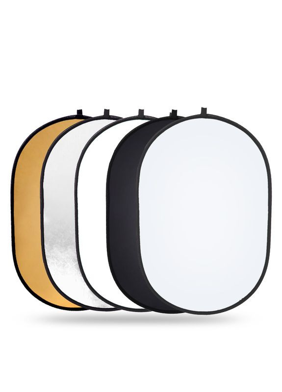 Овальний відбивач MOST PROFESSIONAL 5в1 для фото відео зйомок 90х120 см NN (299152813)