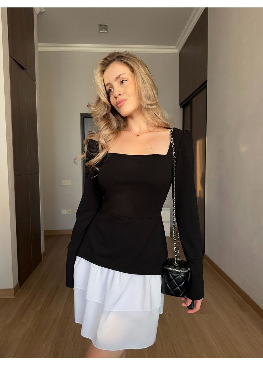 Черное праздничный, деловое, кэжуал женское платье элегантное а-силуэт Style Point однотонное