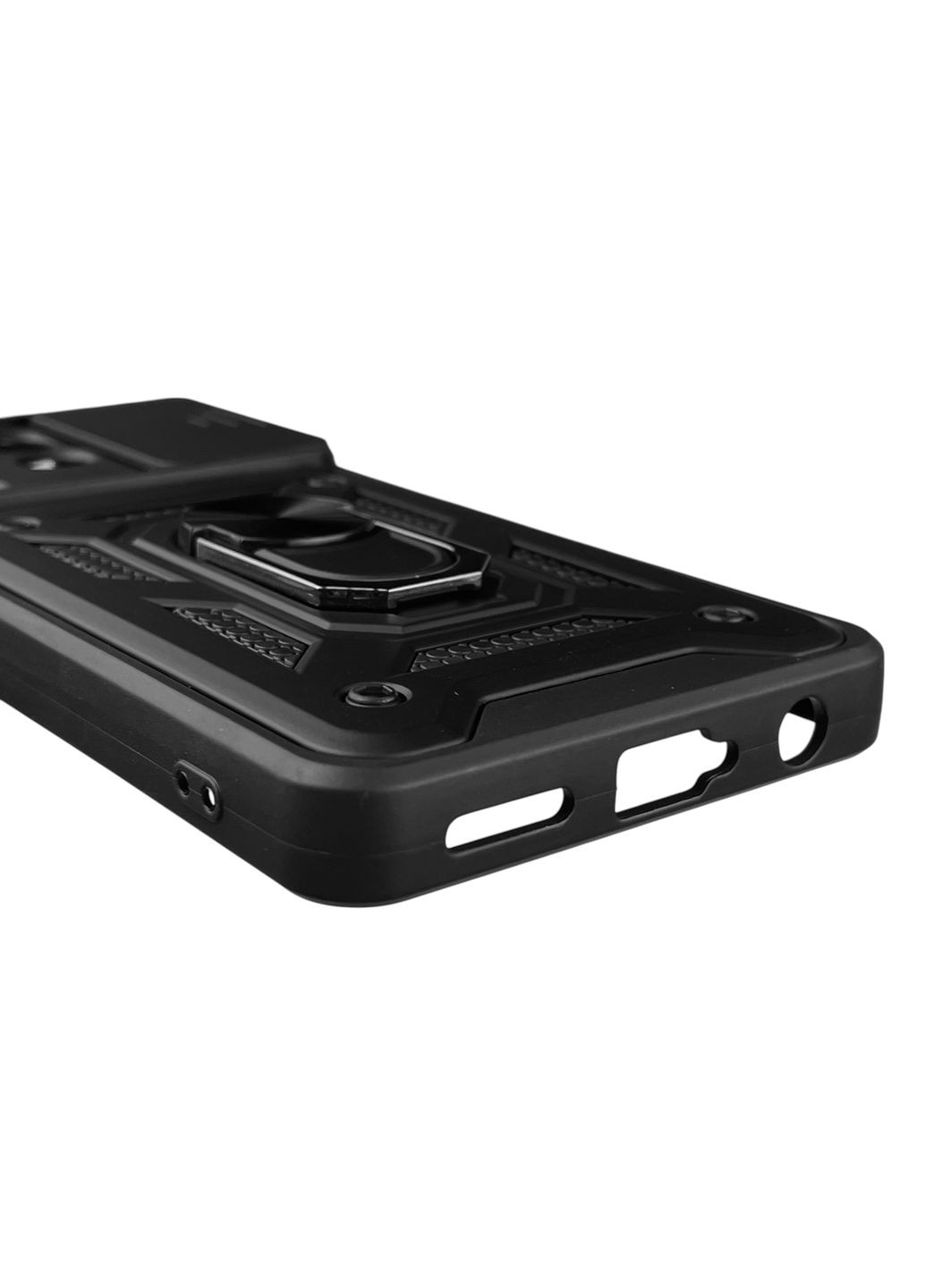 Чехол для Hot 40 Pro бронированный с кольцом со шторкой на инфиникс хот 40 про чёрный rg1 Infinix (366230289)