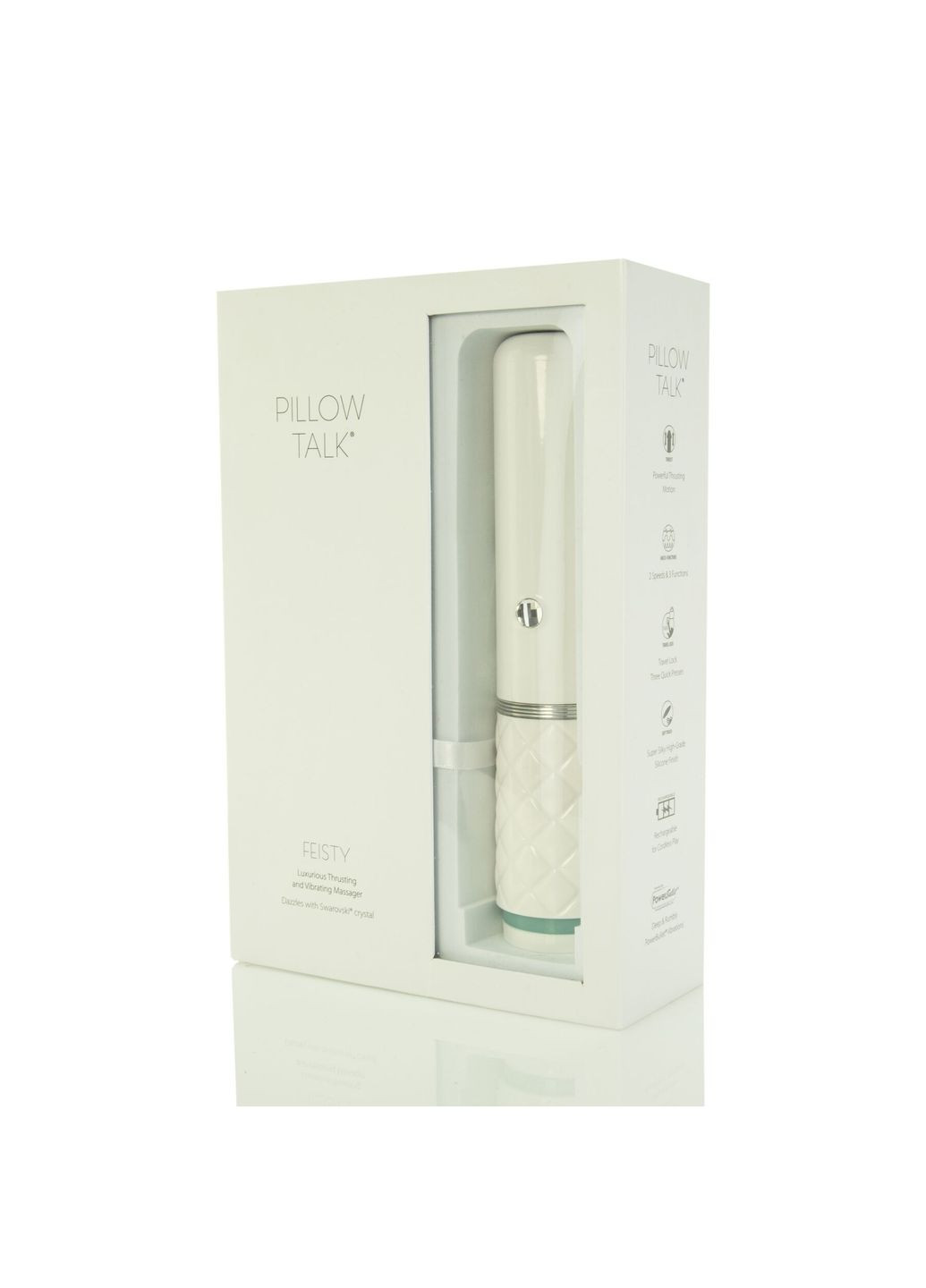 Роскошный вибратор-пульсатор с присоской - Feisty Thrusting Vibrator Teal Pillow Talk (360966143)