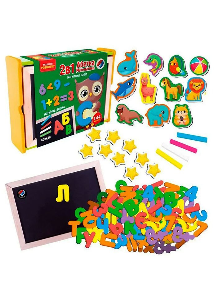 Гра настільна "Магнітний розвиваючий набір з дошкою" VT5411-17 Vladi toys (367972729)