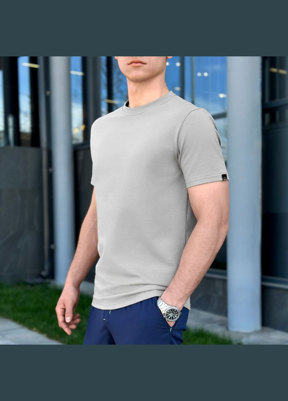 Нержавеющая сталь базовая футболка классического кроя с коротким рукавом Vakko