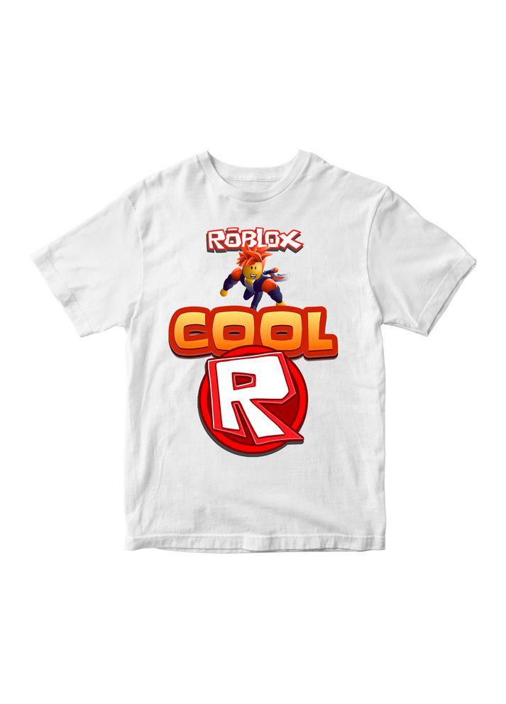 Белая демисезонная футболка белая с оригинальным принтом онлан игры roblox "cool r роблокс roblox " Кавун футболка