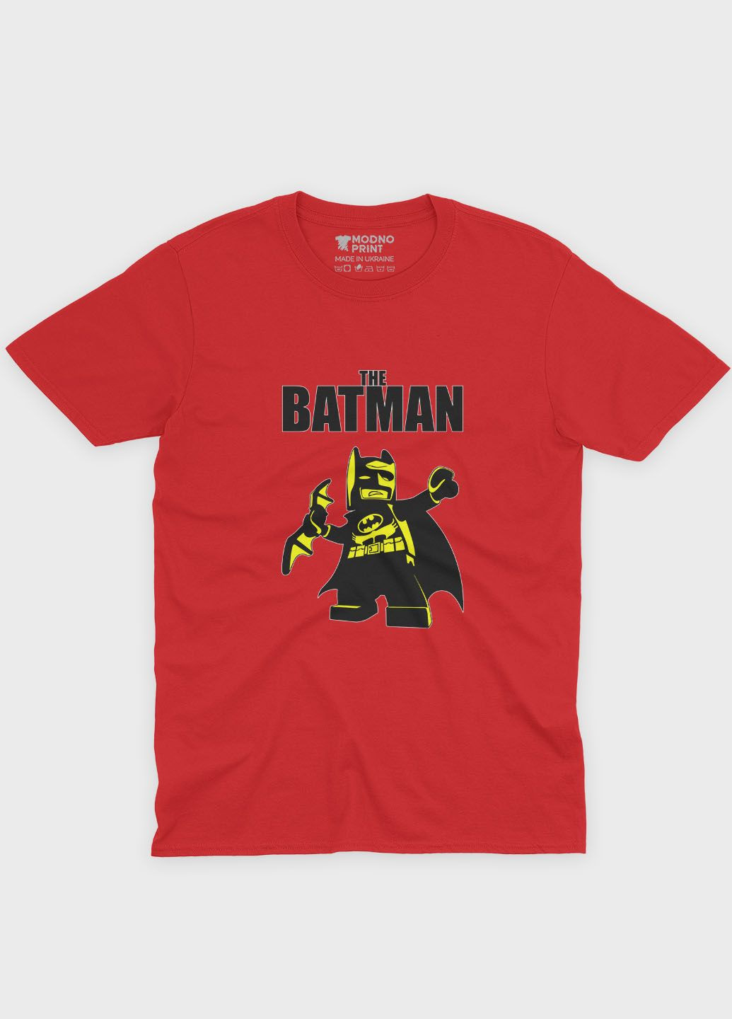 Червона демісезонна футболка для хлопчика з принтом супергероя - бетмен (ts001-1-sre-006-003-010-b) Modno