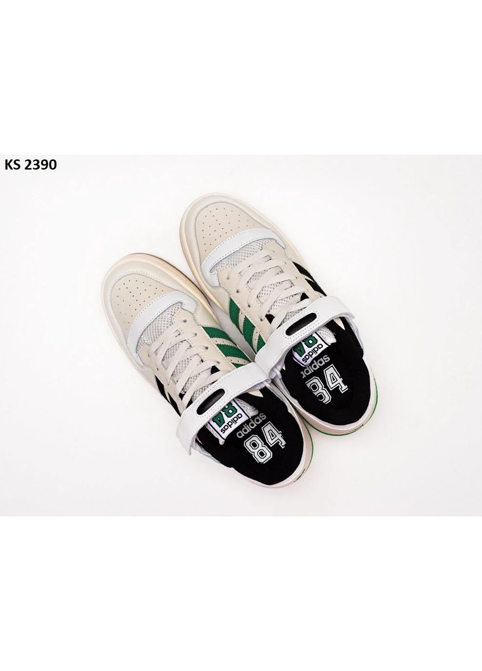 Белые демисезонные кроссовки мужские adidas forum low 84 white green адидас форум белые No Brand