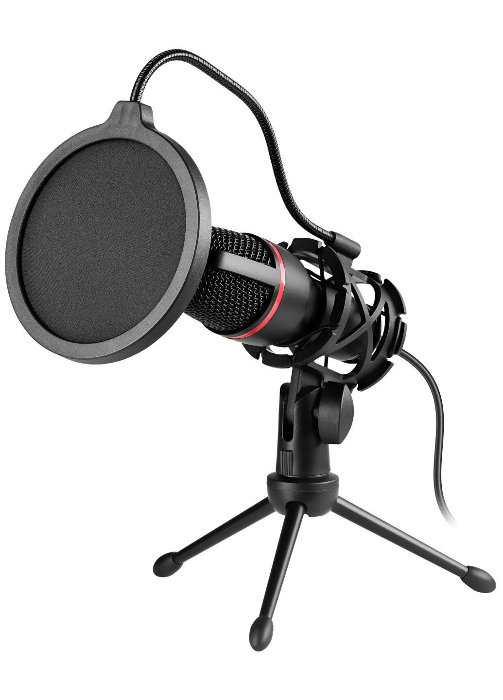 Мікрофон для ПК, настільний на підставці, для комп'ютера/ноутбука, з поп-фільтром Defender Forte (366249354)