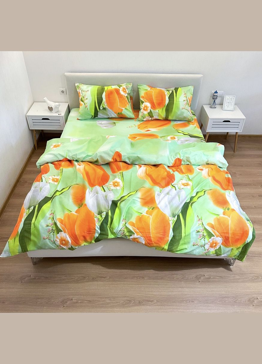 Постельное белье “ ”,Поликотон,Салатовый,Семейный, P-0119 Lelit (308071776)