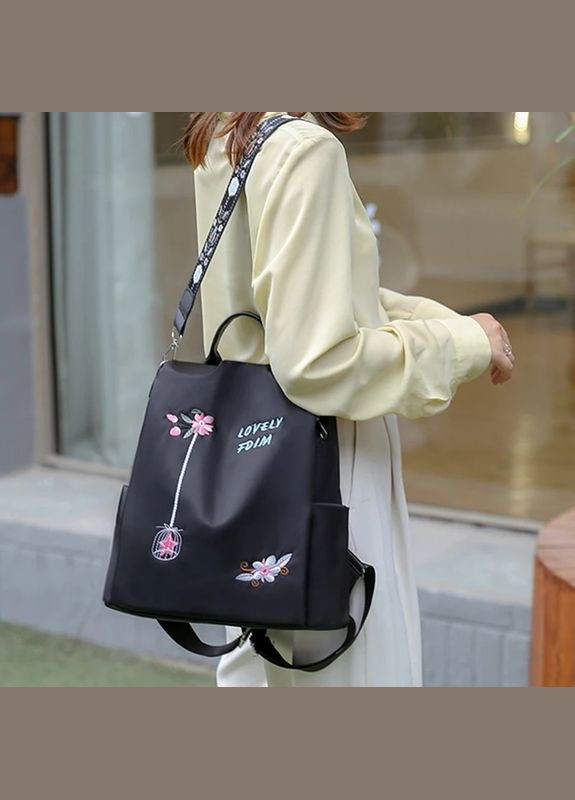Антиоровский женский рюкзак lovely водонепроницаемый прочный и качественный Black Italian Bags (290255628)