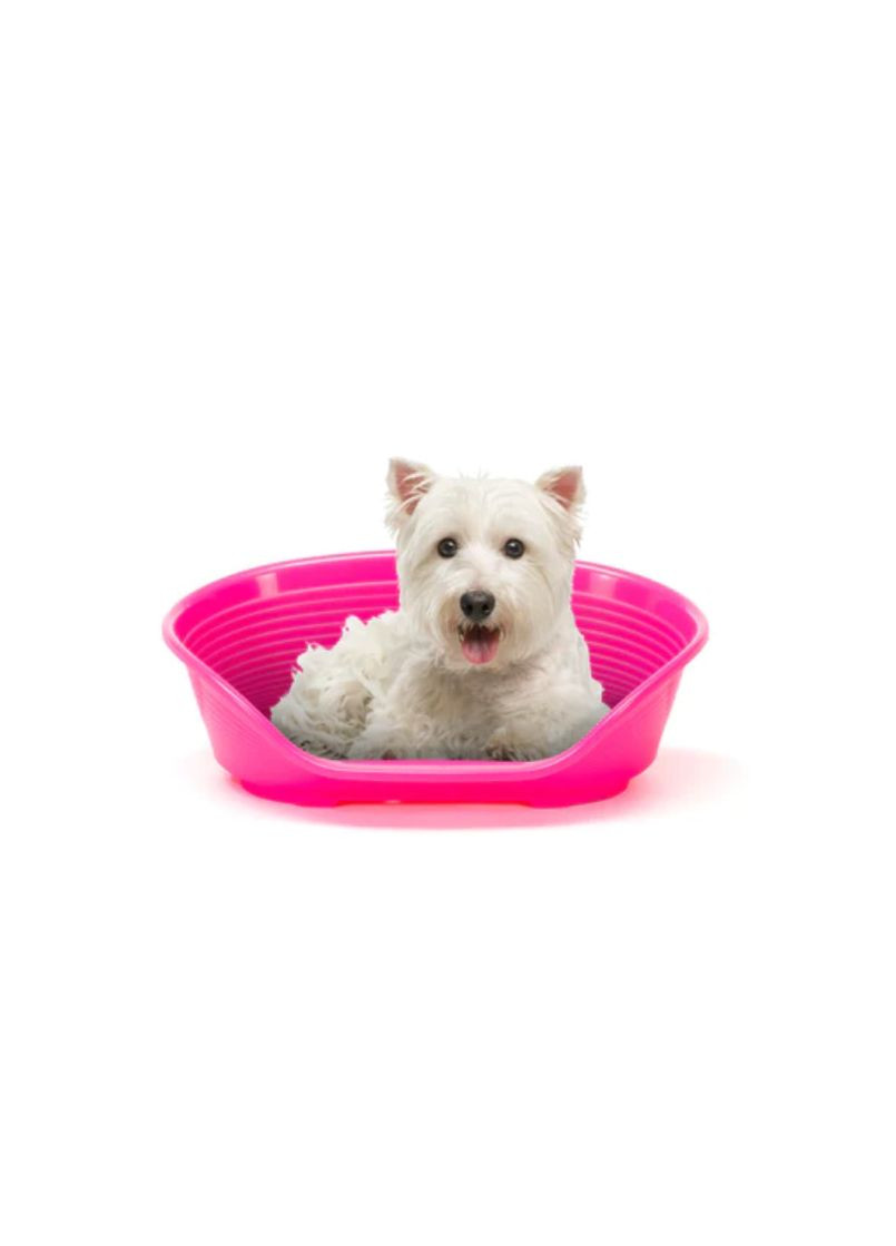 Лежак пластиковый для собак и котов Siesta Deluxe 4 61.5х45х21.5 см розовый 70204916 Ferplast (269341681)