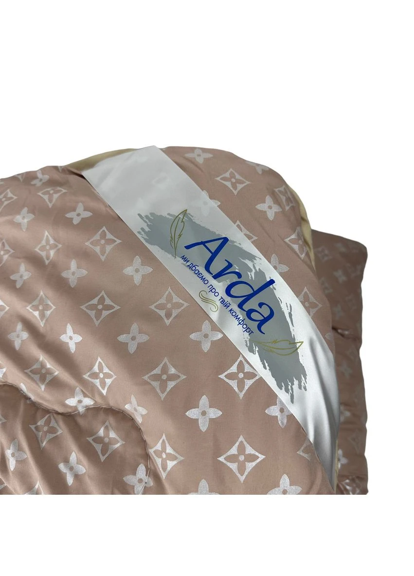 Ковдра полуторна закрита Arda Ромб 20389 150х210 см пудрова No Brand (323219374)