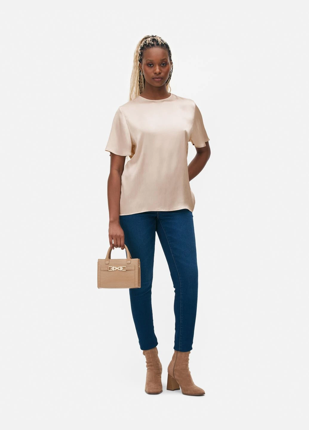 Бежевая блуза лето,бежевый, Primark