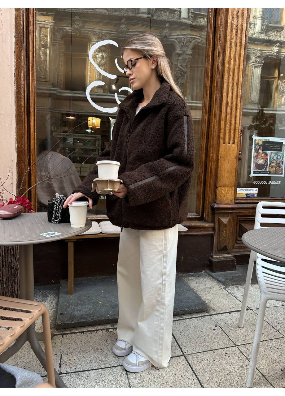 Шубка 🐻 «Тедди» из меха-барашка – стиль, уют и современный шарм (замеры в описании) Vione (368880917)